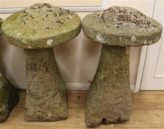 A pair of staddle stones